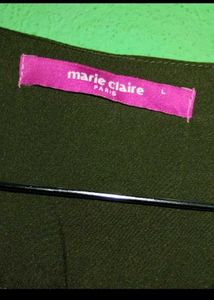 Elegant Olive Green Button-Down Top