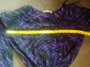 Michael Kors  peplum Purple Print Top