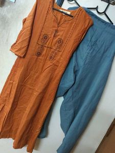 Orange Kurtha Suit Payal Brand