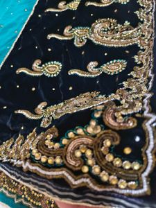 Velvet Black 🖤 Pallu An Beautiful Saree 💕