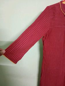 Aurelia Red Striped Kurti - Small Size