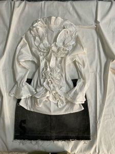 White Rufflecore Fitted Shirt🧚