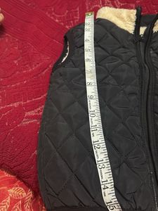 Quilted Vest with Fur Collar