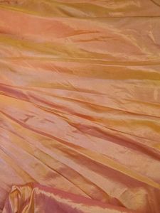 Elegant Orange &amp; Cream Anarkali Dress