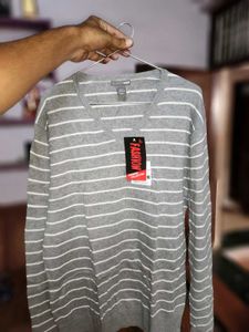 Striped V-Neck Sweater