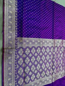 Purple Banarasi Silk Saree