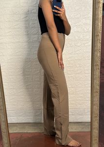 Beige stretchable Pants Or Trouser