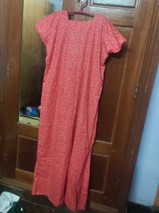 Coral Button-Down Nightgown