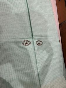 Light Green Saree One Time Used No Stains
