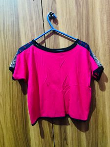 Pink Crop Top