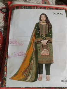 Noor Green Embroidered Salwar Kameez Suit.