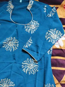 Maroon Embroidered &amp;Combo Kurts