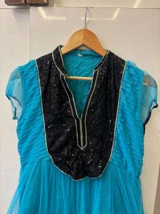Blue Net Party Dress