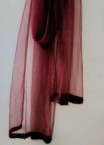 Burgundy Off-Shoulder Dress