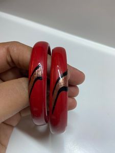 Pair Of 2 Red Bangles