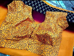 Beautiful Two Shaded  Saree With Blouse