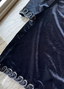 Black Velvet Long Sleeve Tunic