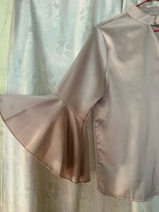 Champagne Bell Sleeve Blouse