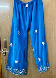 blue pakistani style kurta pant set