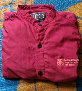 Burgundy IEO Button-Down Shirt