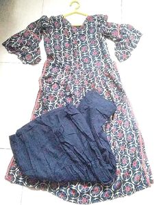 Nyra Cut Ambrella Frock With Cotton Plazzo.