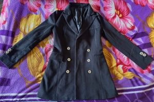 Chic Black Double-Breasted Coat