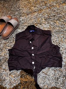 Brown Crop Top