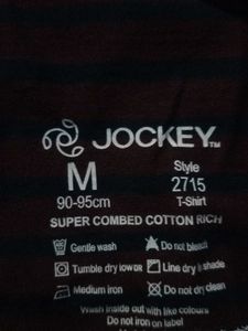 Jockey Striped Tshirt - Burgundy and Navy Blue