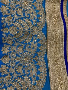 Elegant New Blue 2shade Saree -Rs.2700