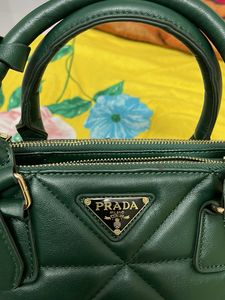 Prada master copy Green Quilted Handbag