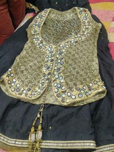 Black Gown With Golden Jacket