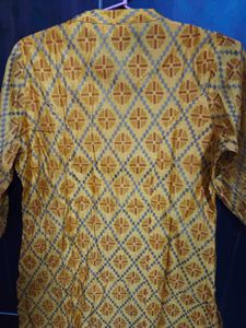 Yellow Patterned Kurta