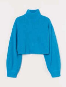 Turtleneck Cropped Long Sleeve Pullover Jumper