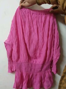 Pink Floral Embellished Top