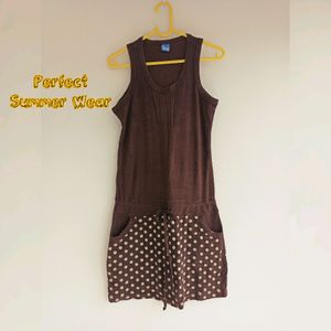Dark Brown Dress cum Top
