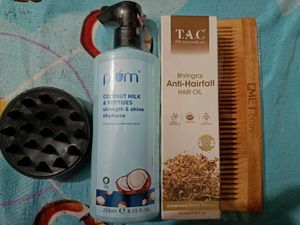 Pack Of 4 , Shampoo, Hair Oil , Neem Comb