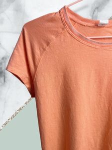 Peach Stretchable Casual Top