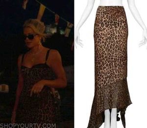 Leopard Print Ruffle Skirt