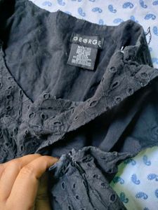 Black Peplum Cute Top