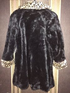 BLACK LEOPARD COAT