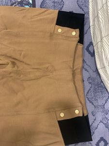 Tan High-Waisted Pants