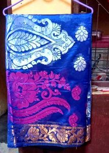 Royal Blue Pure Banarsi Silk Saree