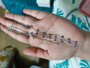 Elegant Silver Queens Necklace Purple