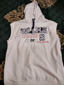 College Vintage Sleeveless Hoodie