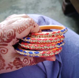 Colorful Beaded Bangles Set