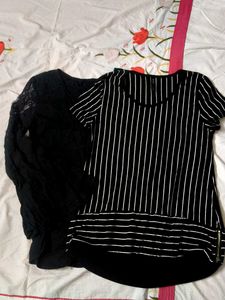 Combo Of Two Black Classy Summer Tops