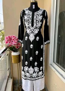 Premium Chikankari Modal Kurti And Palazzo Set 🍂