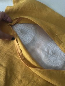 45x45 Mustard Designer Cushion Cover With Tassels