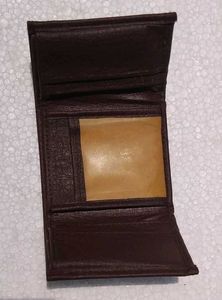Brown Leather Wallet with Accessories