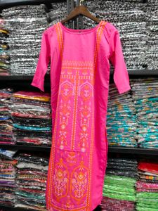 Pink Printed Kurta